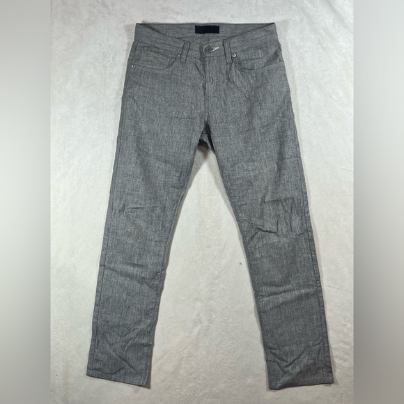 Men’s J Brand Tyler Size 31 Slim Fit Gray Textured Chino Lightweight Pants - Picture 2 of 10